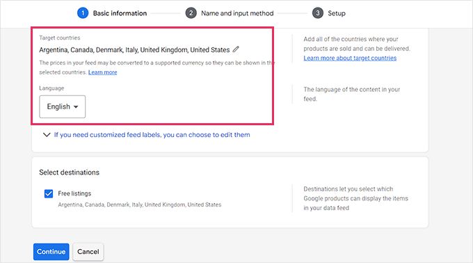 Preencha os detalhes básicos Preencha os detalhes básicos