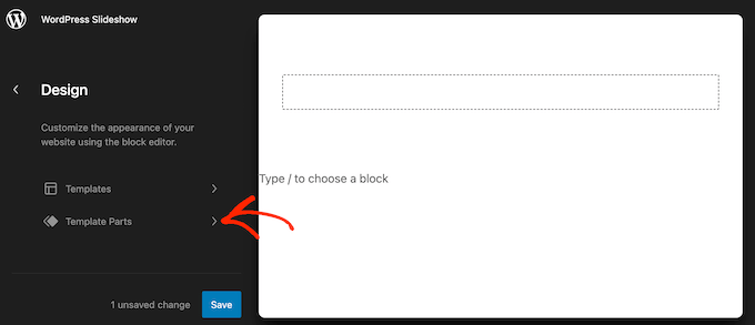 Modifica della parte del modello del footer
