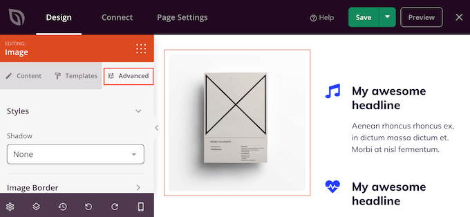 Adding a box shadow in WordPress using SeedProd Adding a box shadow in WordPress using SeedProd