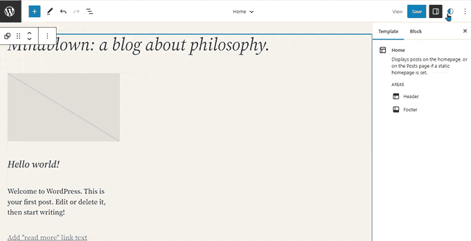 O livro de estilos mostra todos os estilos de bloco em um só lugar