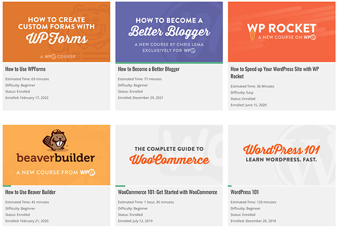 Biblioteca de Cursos WP101