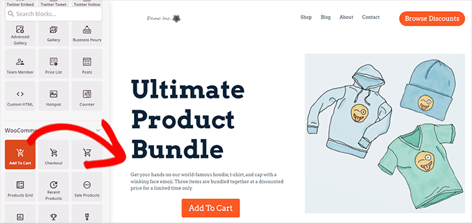 Add your product details with add to cart button Add your product details with add to cart button