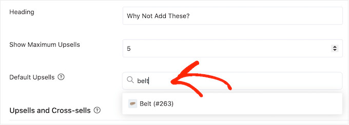 デフォルトのリンク済み製品の設定 デフォルトのリンク済み製品の設定