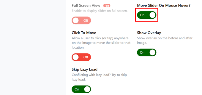 Enabling slider movement on mouse hover Enabling slider movement on mouse hover