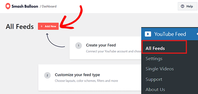 click-add-new-button-for-youtube-feed