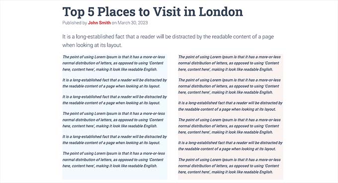 Column block preview Column block preview