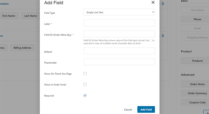 Create a custom checkout field Create a custom checkout field