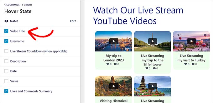 Customize hover state Customize hover state