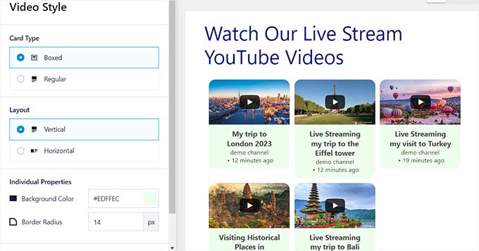 Customize video style Customize video style