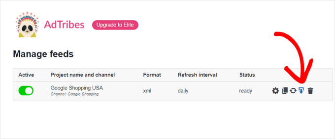 Baixar seu feed de produtos Baixar seu feed de produtos