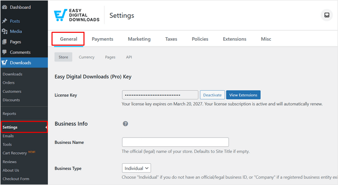 How to set up the Easy Digital Downloads WordPress plugin