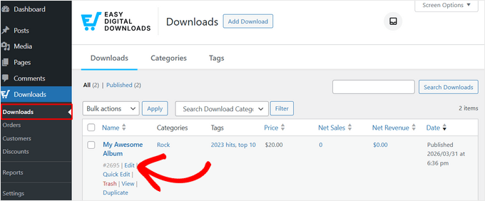 Selling music online using WordPress and Easy Digital Downloads