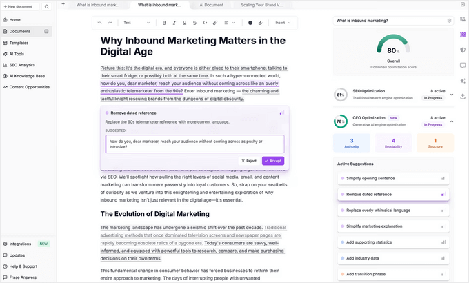 Frase Content Optimization