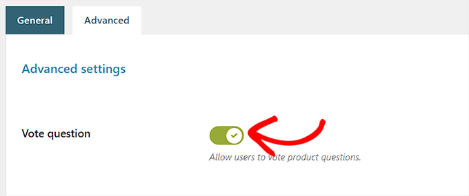 Go to the advanced settings tab Go to the advanced settings tab