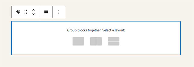 Gruppenblock-Layout Gruppenblock-Layout