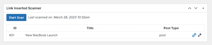La función Link Inserted Scanner