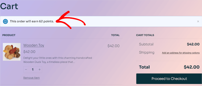 ライブウェブサイトでのロイヤルティポイント通知