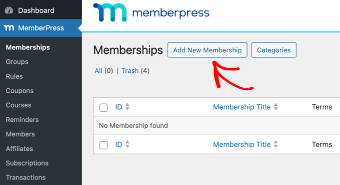 Adding a New Membership in MemberPress