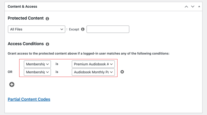 MemberPress Rule Access Conditions