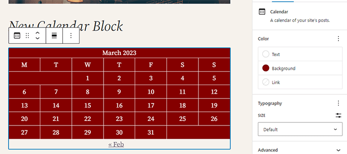 Bloco de cores aprimorado