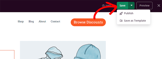 Save and publissh product page Save and publissh product page