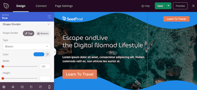 Création d'un séparateur de forme personnalisé dans WordPress