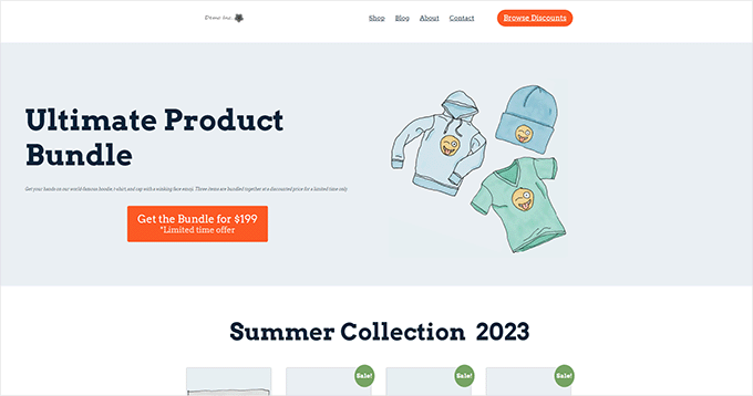 Shop page preview Shop page preview