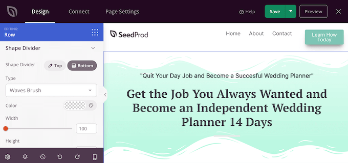 Ajout de plusieurs séparateurs de formes personnalisés à une seule section