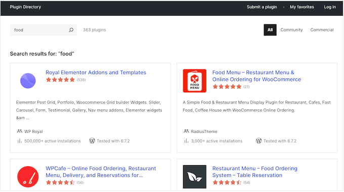 The WordPress plugin repository The WordPress plugin repository