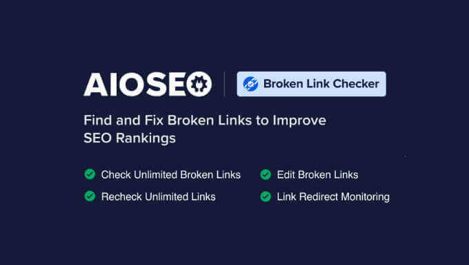 aioseo-broken-link-checker aioseo kontroll av brutna länkar