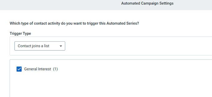 Déclencheur de campagne