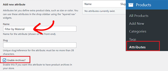 Criar um atributo Criar um atributo