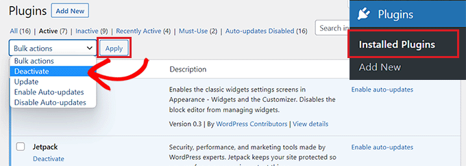 Deactivate all the plugin except WooCommerce Deactivate all the plugin except WooCommerce