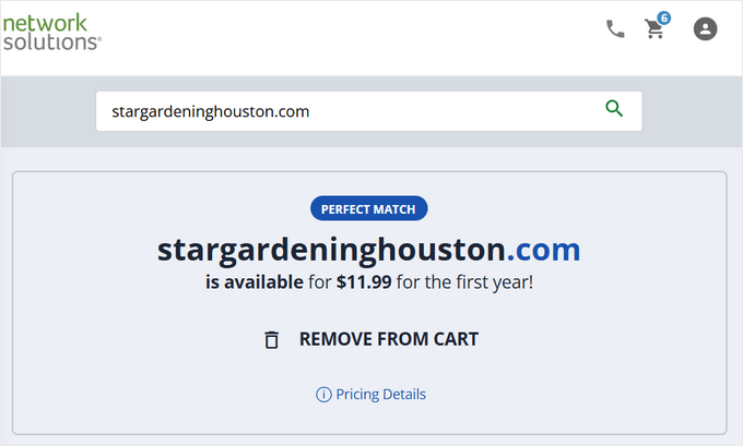 Dominio disponibile per la registrazione
