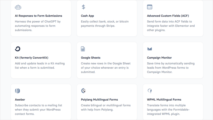 Formidable Forms addons Formidable Forms addons