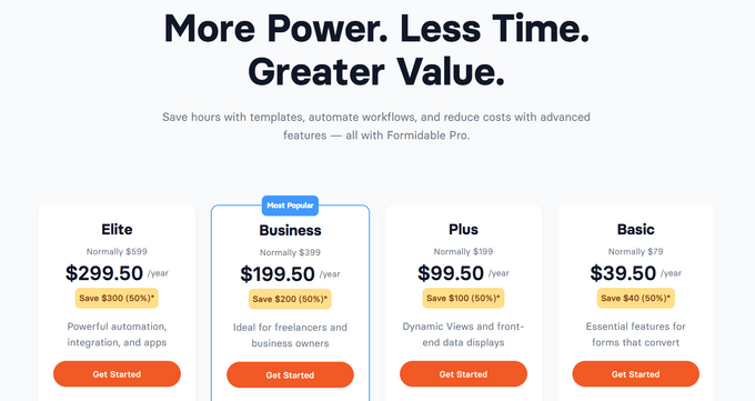 Formidable Forms pricing plans Formidable Forms pricing plans