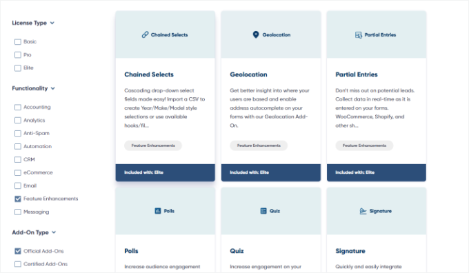 Feature enhancement addons Feature enhancement addons