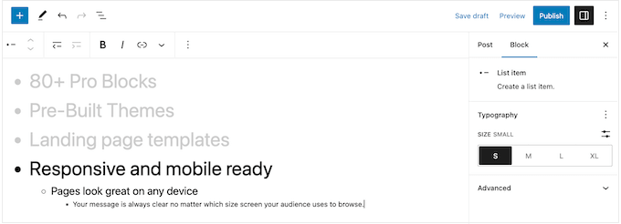 Ändra liststilar i WordPress