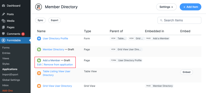 Otwieranie strony „Dodaj członka” Otwieranie strony „Dodaj członka”