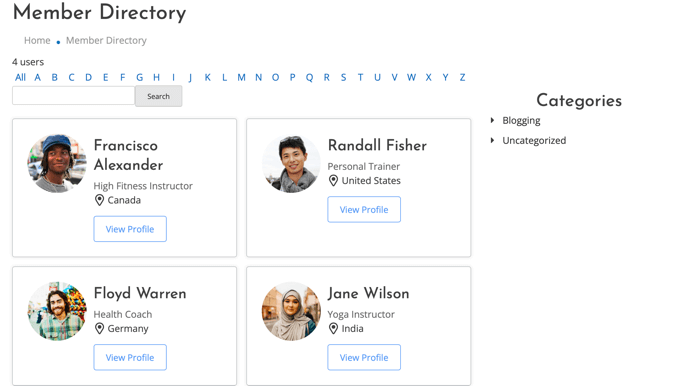 Katalog Członków Wyświetlany w Siatce Katalog Członków Wyświetlany w Siatce