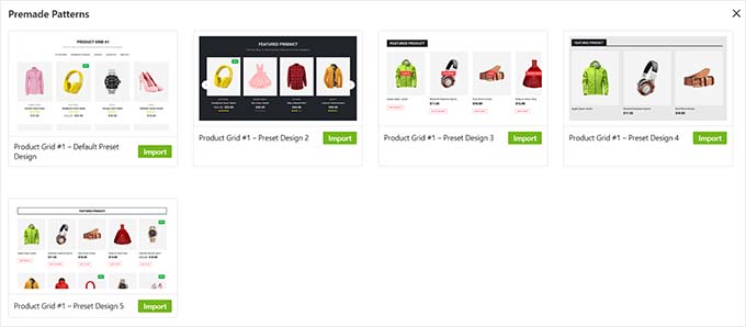 Product Grid templates Product Grid templates