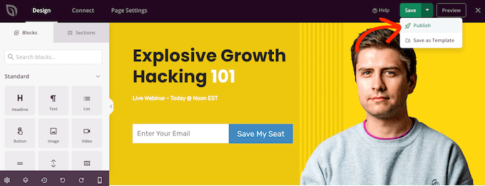 Publicera en anpassad landningssida med SeedProd