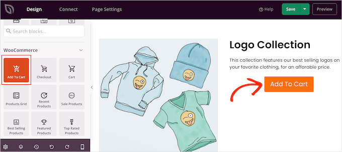 SeedProd's 'add to cart' block SeedProd's 'add to cart' block