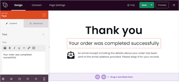 Customizing a custom thank you page using SeedProd Customizing a custom thank you page using SeedProd