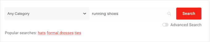 An example of an advanced WooCommerce product search An example of an advanced WooCommerce product search