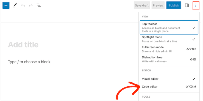 Öppna WordPress kodredigerare