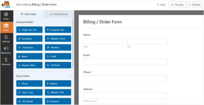 wpfoCustomize your billing formrms-billing-form Customize your billing form