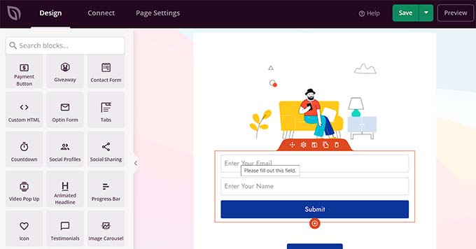 Create a landing page Create a landing page