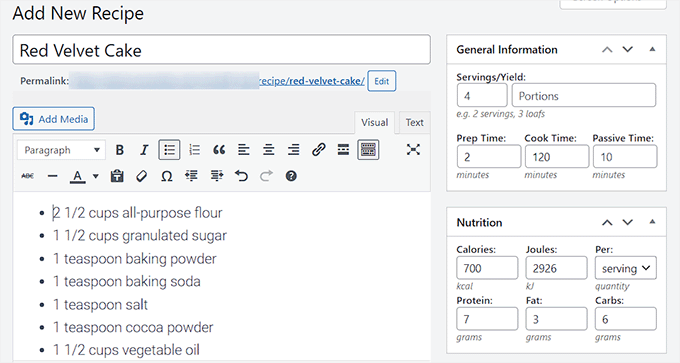RecipePress Reloaded