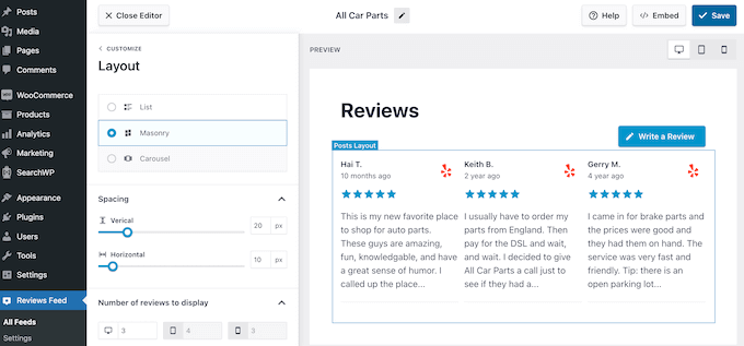 Car part reviews, displayed using Smash Balloon Car part reviews, displayed using Smash Balloon
